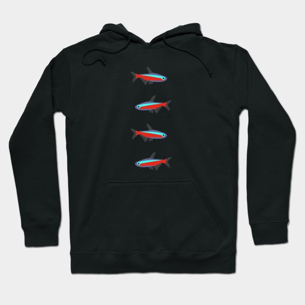 neon tetra Hoodie by K_314